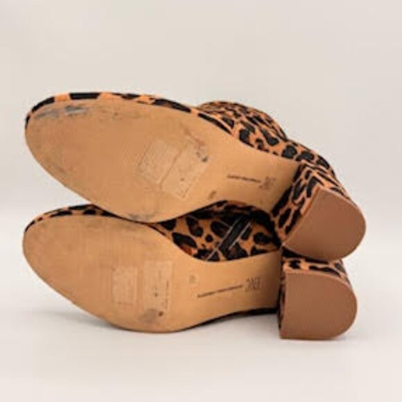 INC International Concepts Leopard Print Block Heel Ankle Boots – Size 10M - Picture 10 of 13